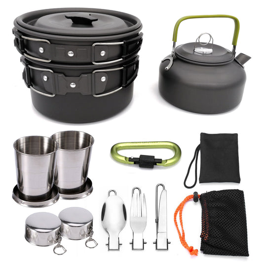 Conjunto De Utensilios De Cocina con Antiadherente para Acampamento Piquenique